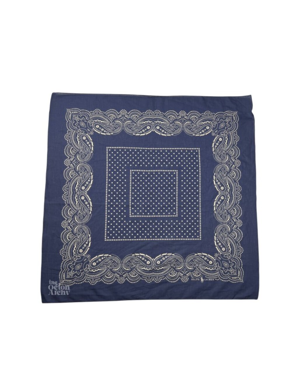 Polo Ralph Lauren Printed Cotton-Voile Bandana 'Navy' 712942382001 Brand New